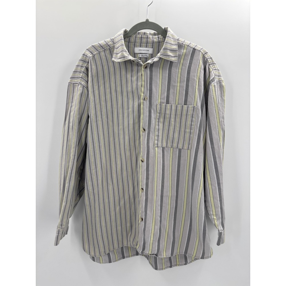 URBAN OUTFITTERS Mens Striped Long Sleeve Button Up Shirt Size‎ M